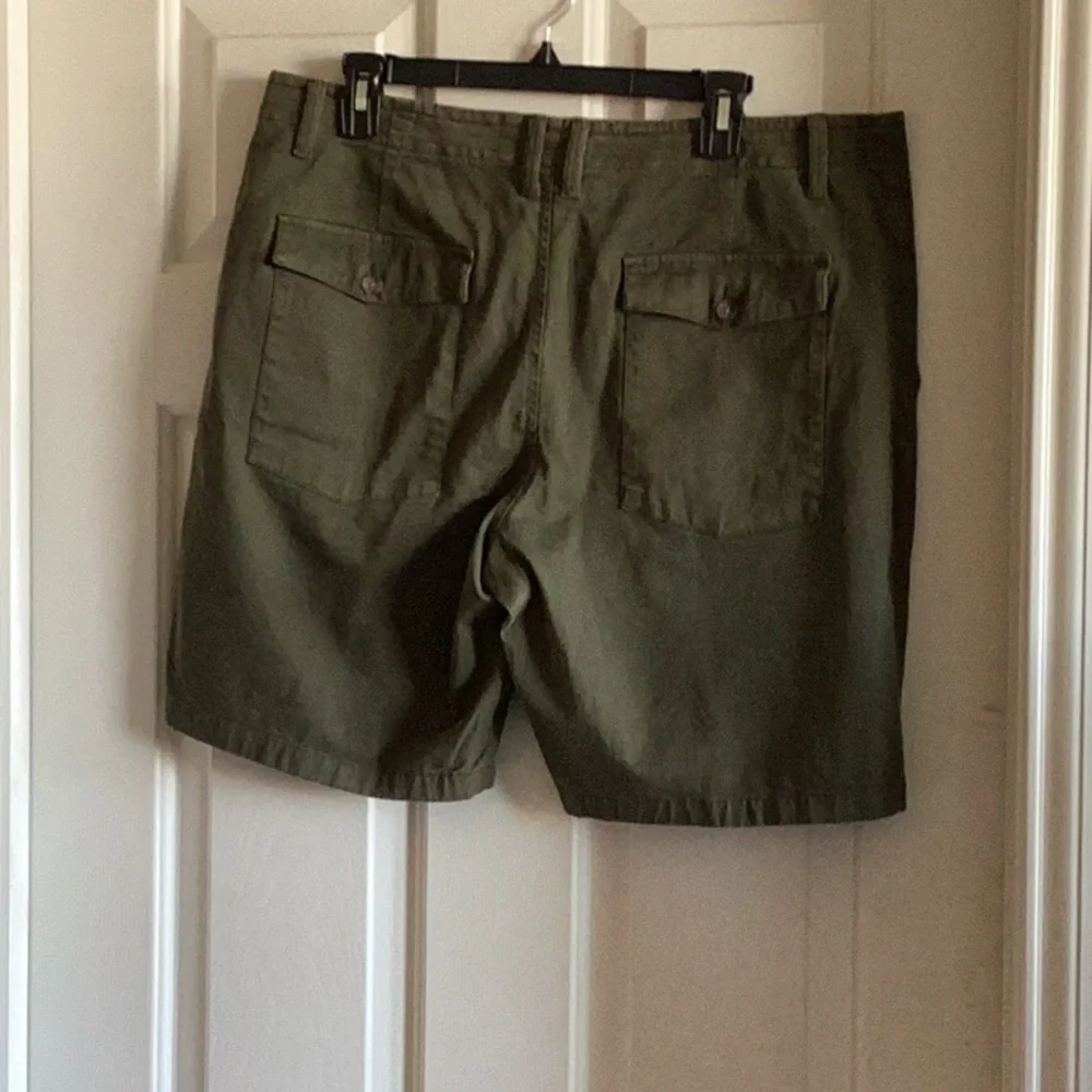 Men's Olive Green Shorts - Picture 2 of 2